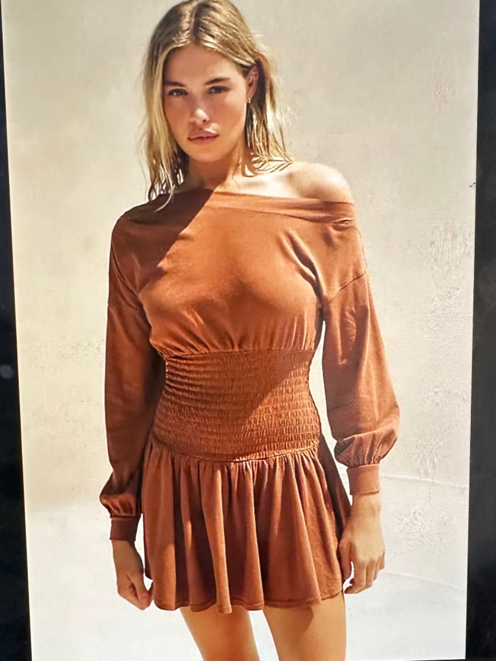 FREE PEOPLE FREE-EST SCORTCHING HOT LONG SLEEVE MINI DRESS.NWT